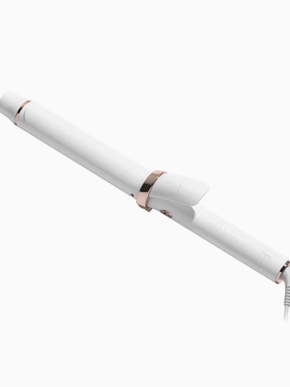 T3 White and Rose Gold Ceramic Curling Wand